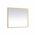 Blueprints 30 x 36 in. Pier 3000K 4200K & 6400K LED Mirror with Adjustable Color Temperature in Brass BL2208735